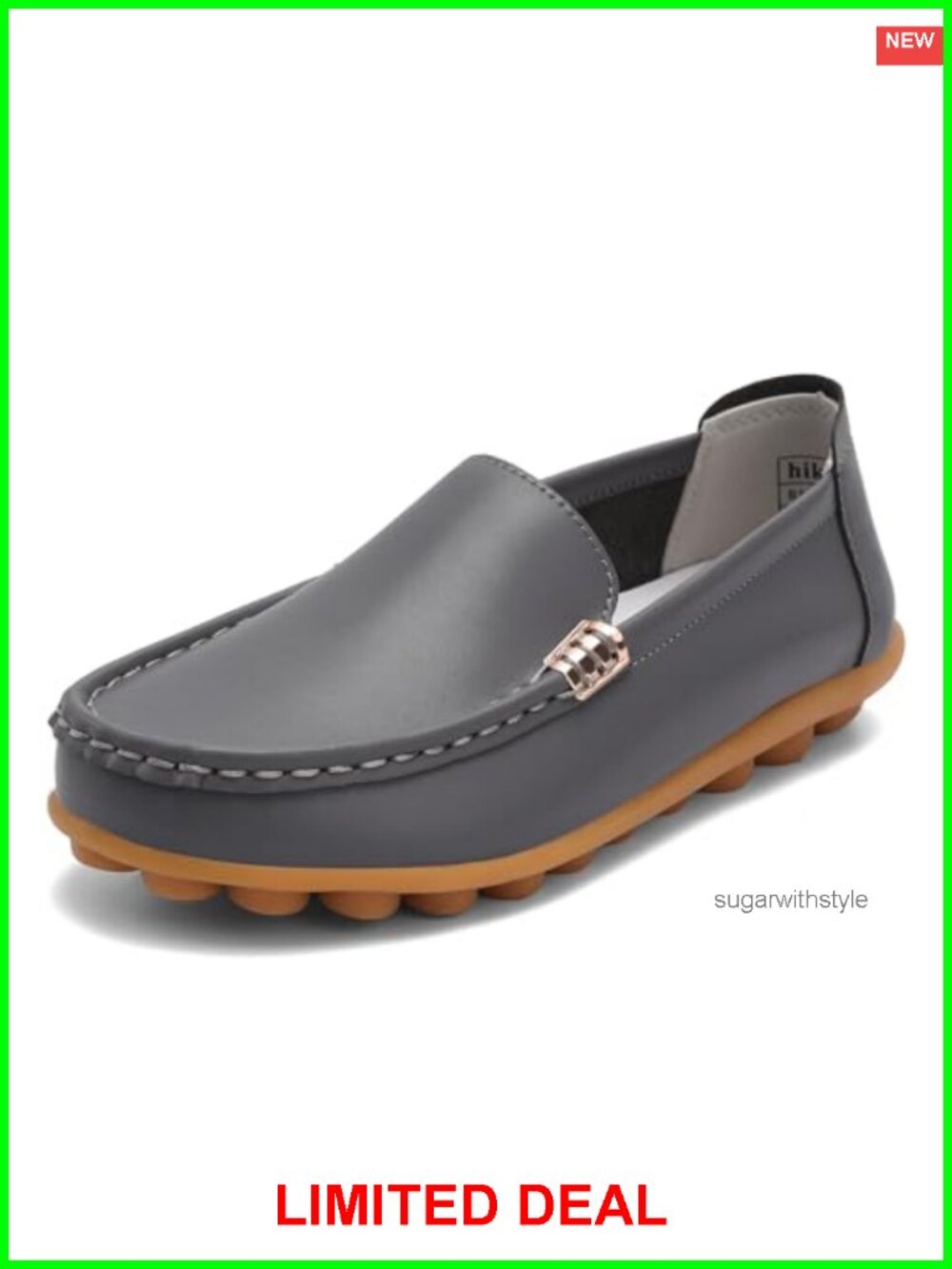 Comfortable Lightweight Leather Loafers Slip-Ons Driving Walking Mocs Flats